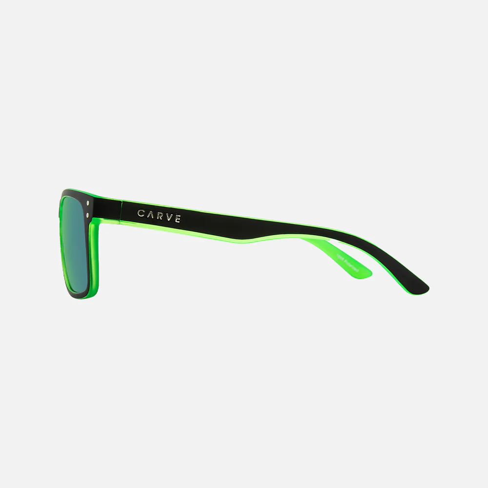 Carve | 1868 Goblin | Black Green Mirrored Polarised