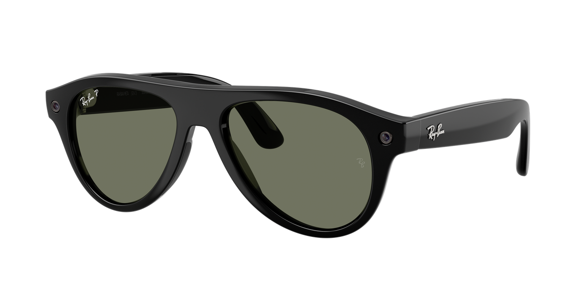 Ray-Ban Meta G3 | RW4016 Aviator | Shiny Black G15 Green Polarised