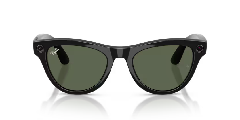 Ray-Ban Meta G2 | RW4014 Skyler | Shiny Black G15 Green