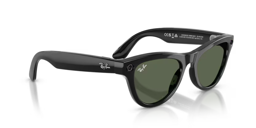 Ray-Ban Meta G2 | RW4014 Skyler | Shiny Black G15 Green