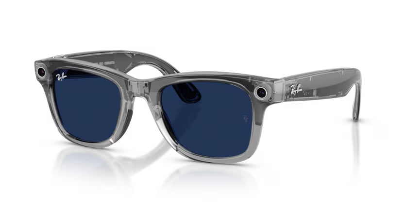 Ray-Ban Meta G2 | RW4012 Wayfarer M | Shiny Transparent Grey Transitions Sapphire