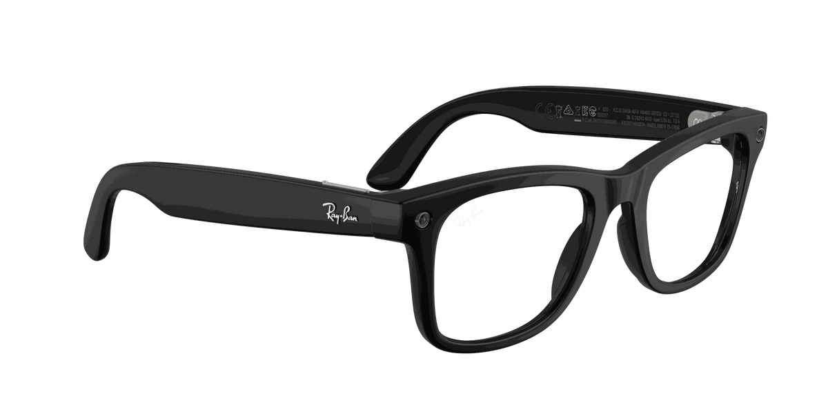 Ray-Ban Meta G3 | RW4011 Wayfarer L | Matte Black Clear BLF&AR