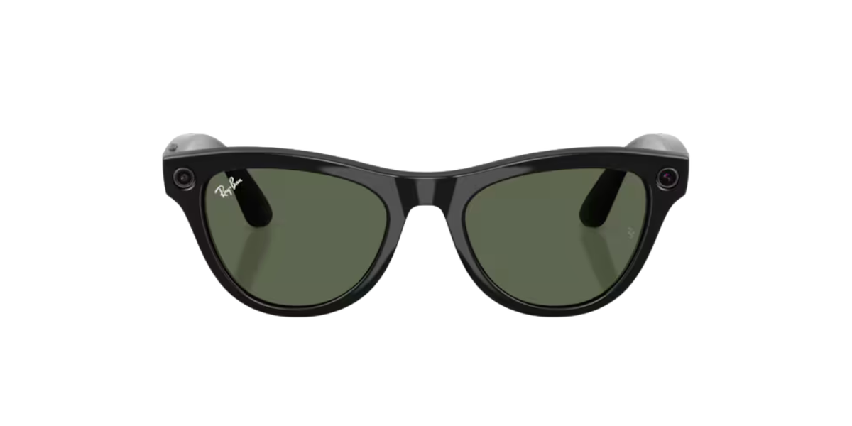 Ray-Ban Meta G2 | RW4014 Skyler | Shiny Black G15 Green