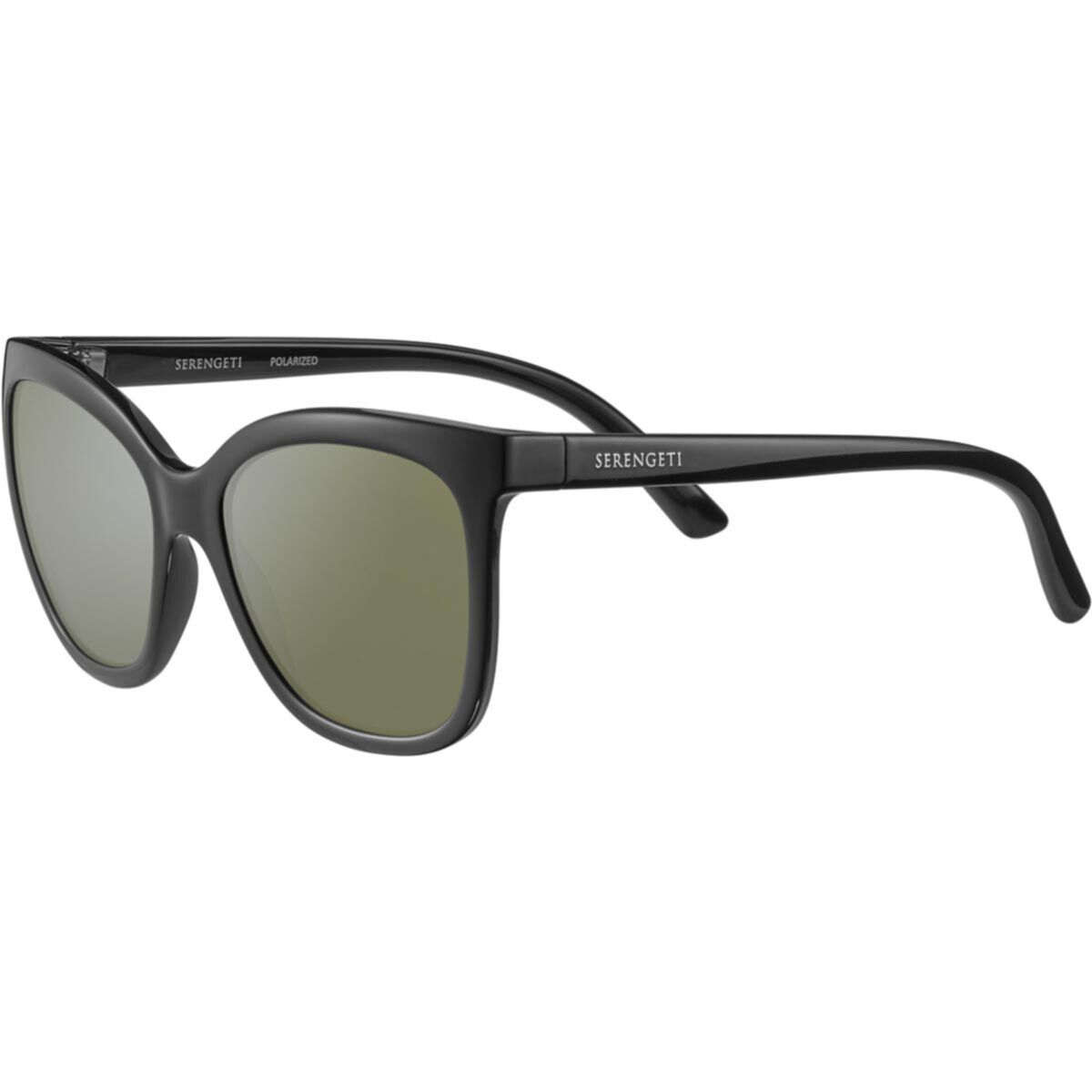 Serengeti | 8971 Agata | Shiny Black Green Polarised
