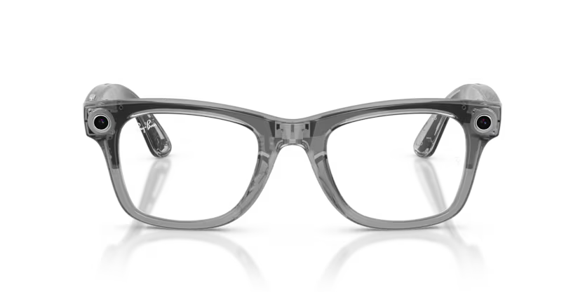 Ray-Ban Meta G2 | RW4012 Wayfarer M | Shiny Transparent Grey Transitions Sapphire