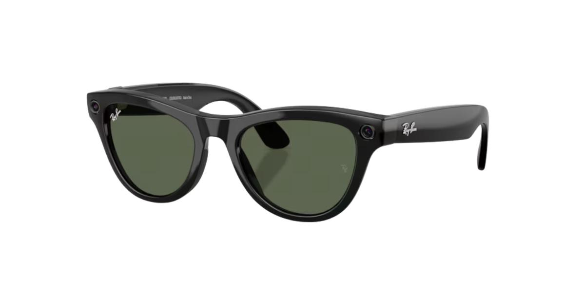 Ray-Ban Meta G2 | RW4014 Skyler | Shiny Black G15 Green