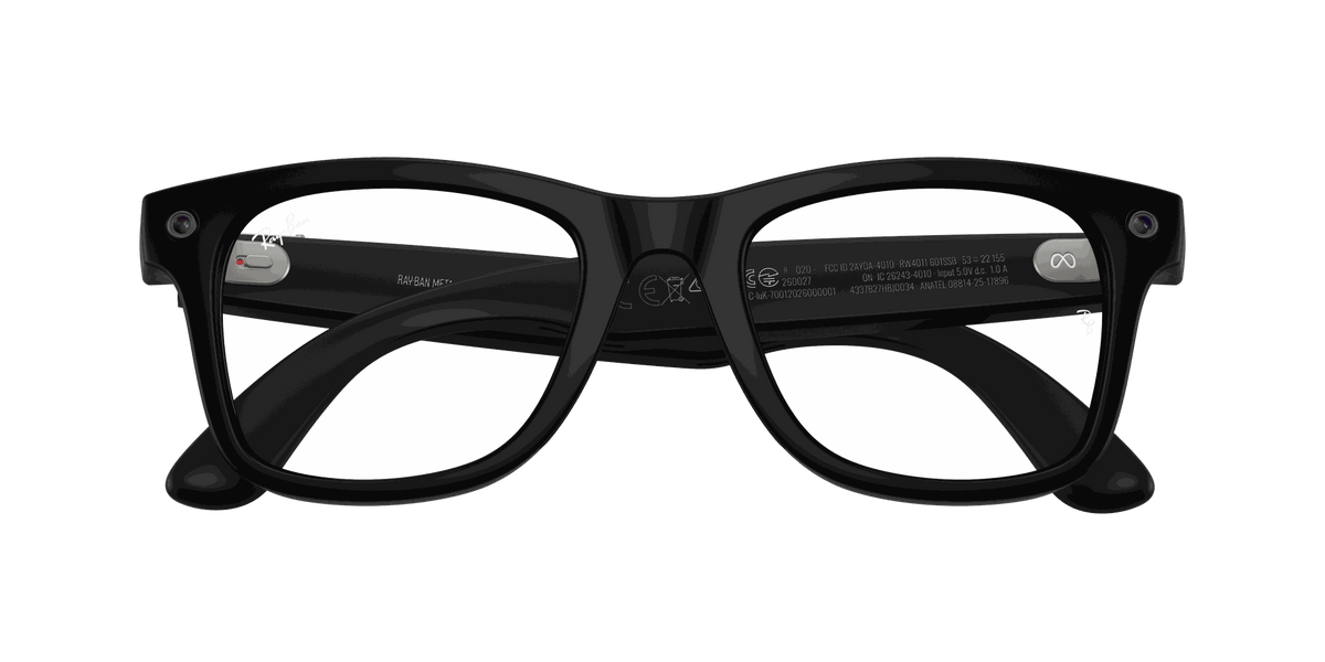 Ray-Ban Meta G3 | RW4011 Wayfarer M | Matte Black Clear BLF&AR