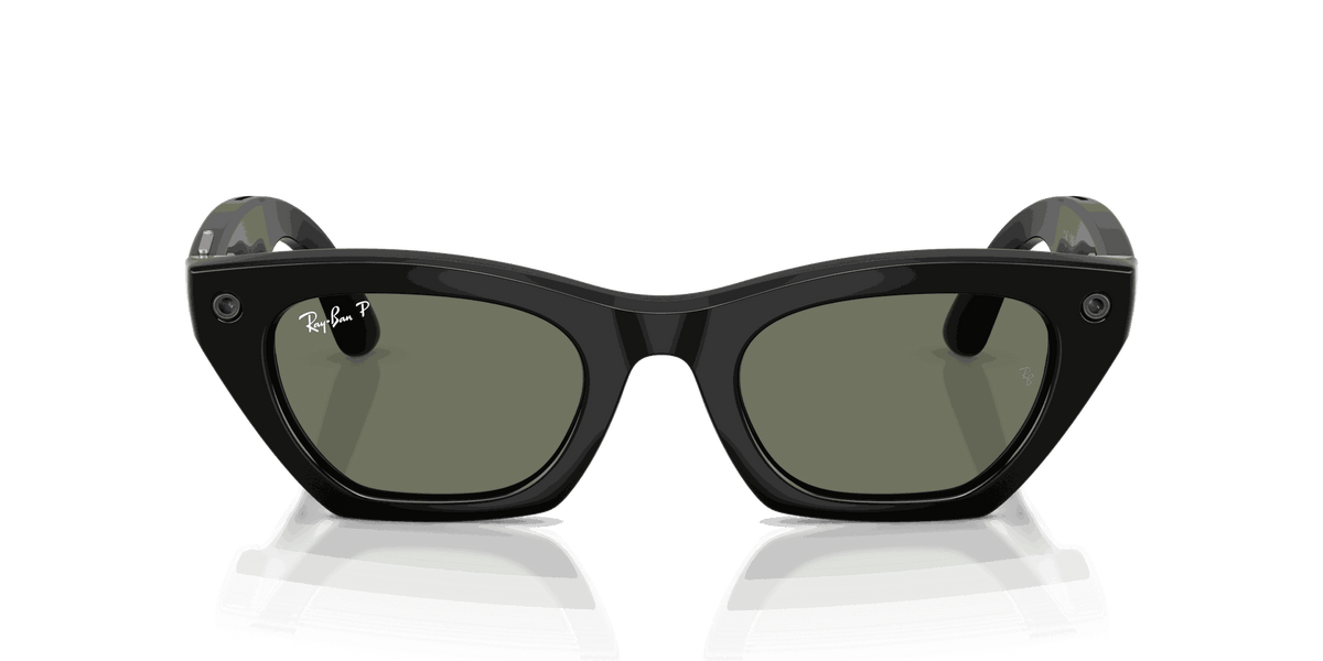 Ray-Ban Meta G3 | RW4015 Zena | Shiny Black G15 Green Polarised