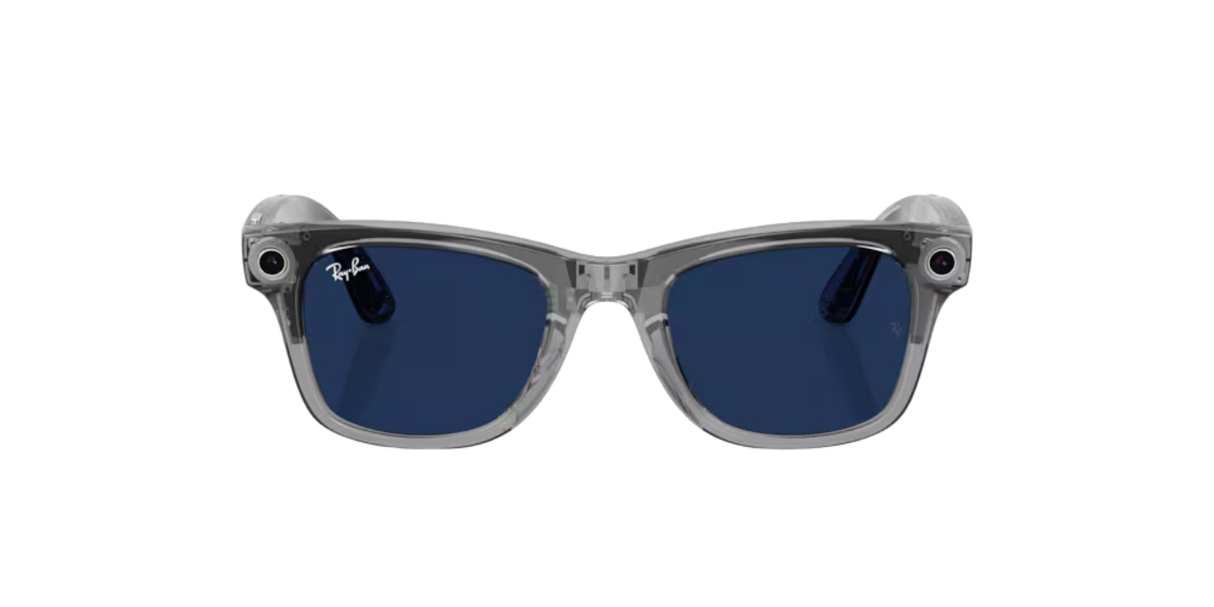 Ray-Ban Meta G2 | RW4012 Wayfarer M | Shiny Transparent Grey Transitions Sapphire