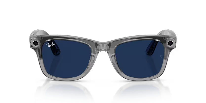 Ray-Ban Meta G2 | RW4012 Wayfarer M | Shiny Transparent Grey Transitions Sapphire