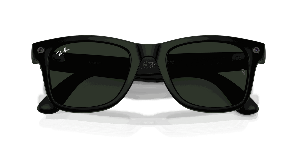 Ray-Ban Meta G3 | RW4011 Wayfarer L | Matte Black Transitions Gen S Graphite Green