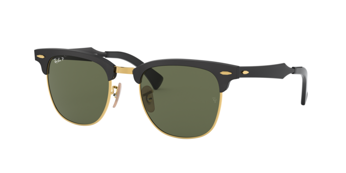 Ray-Ban | 3507 Clubmaster Aluminum | Black Gold Polarised