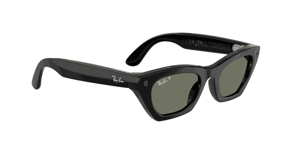 Ray-Ban Meta G3 | RW4015 Zena | Shiny Black G15 Green Polarised