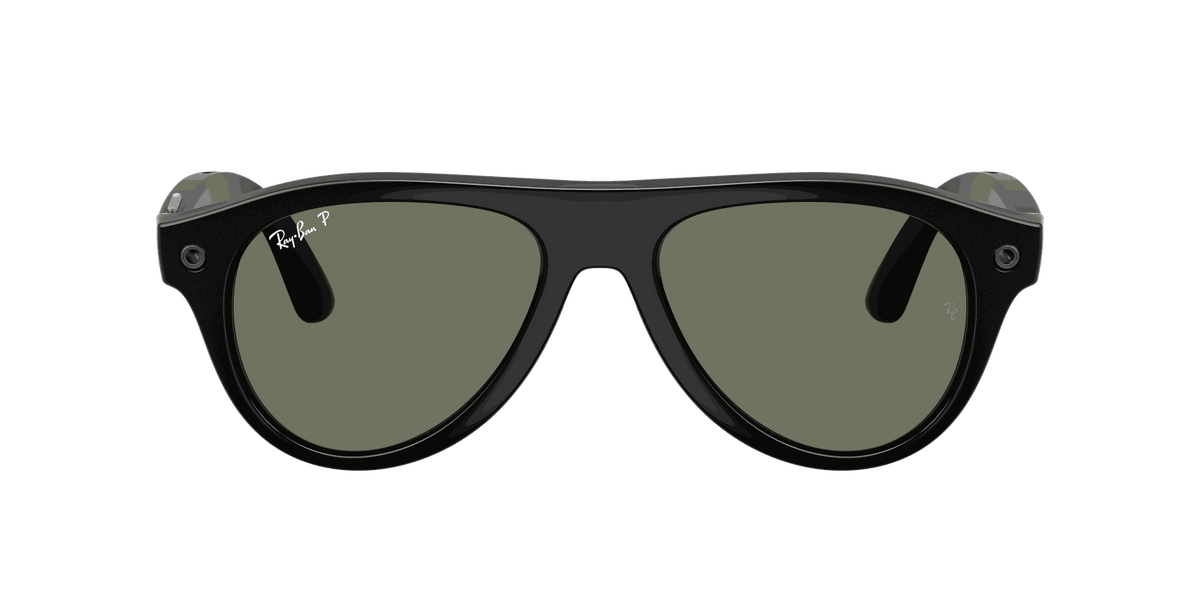 Ray-Ban Meta G3 | RW4016 Aviator | Shiny Black G15 Green Polarised