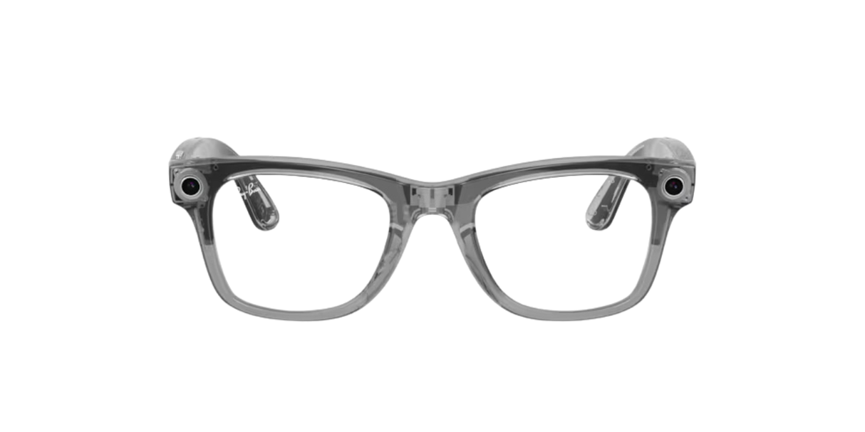 Ray-Ban Meta G2 | RW4012 Wayfarer M | Shiny Transparent Grey Transitions Sapphire