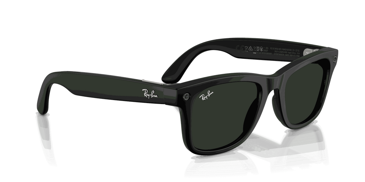 Ray-Ban Meta G3 | RW4011 Wayfarer L | Matte Black Transitions Gen S Graphite Green