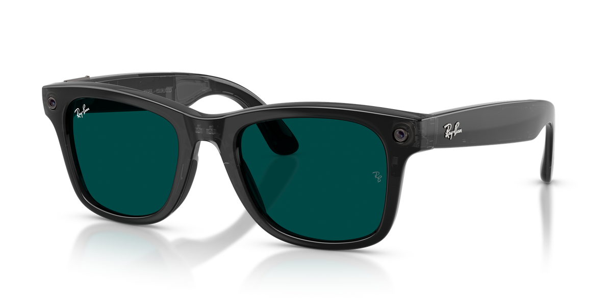 Ray-Ban Meta G3 | RW4011 Wayfarer L | Transp. Black Transitions Aquamarine