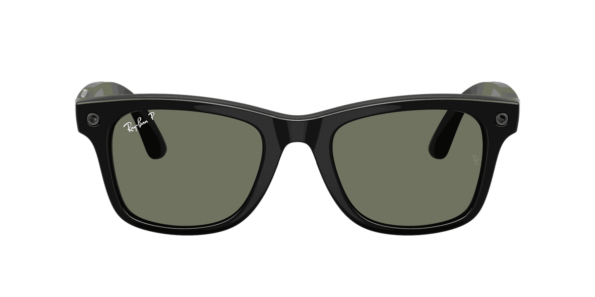 Ray-Ban Meta G3 | RW4011 Wayfarer L | Shiny Black G15 Green Polarised