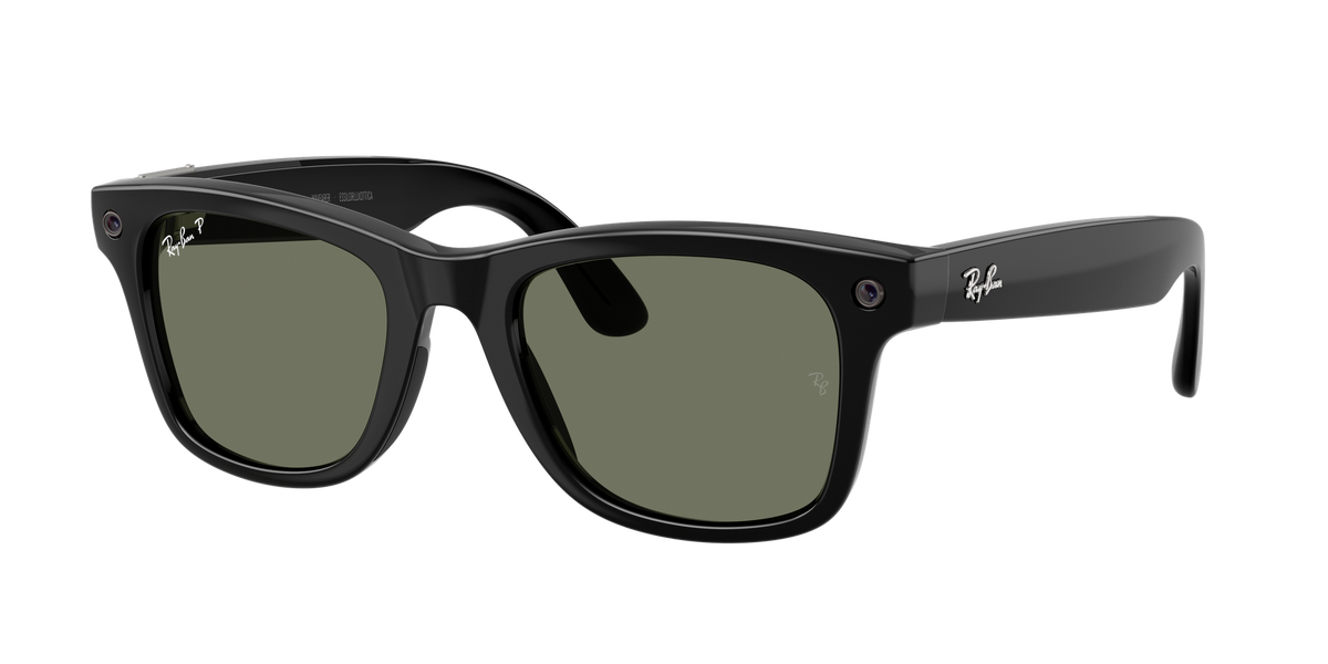 Ray-Ban Meta G3 | RW4011 Wayfarer L | Shiny Black G15 Green Polarised